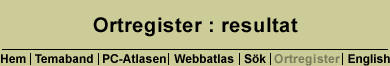Ortregister: resultat