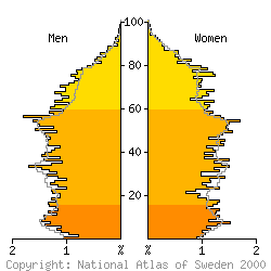 [Age-sex pyramid 1998 for S�lvesborg municipality]