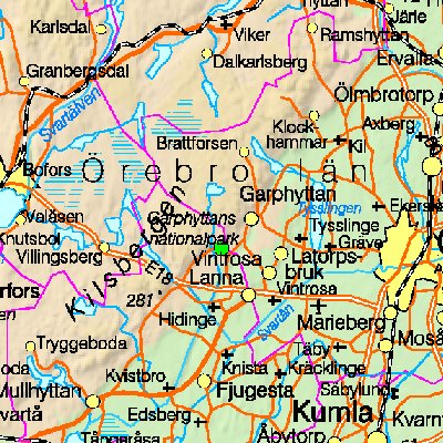 Map of Sweden