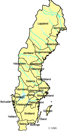 Karta ver Landskap 1.25M