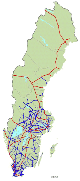 Map of The railway network, 1906