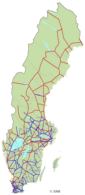 Karta ver Jrnvgsntet 1936