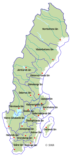 Map of County (Ln) divisions, 2000