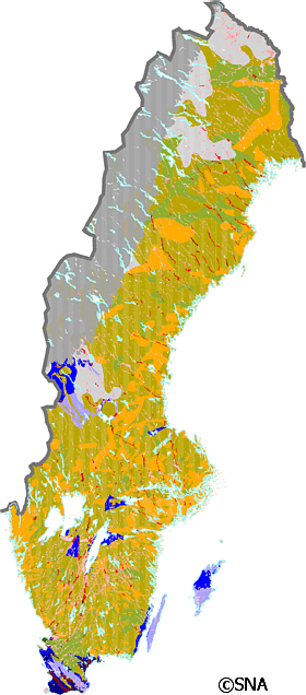 Karta �ver Grundvatten i berg och jord