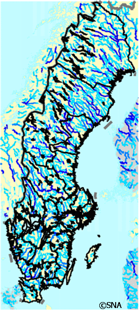 Karta �ver L�n och hydrografi 1.25M