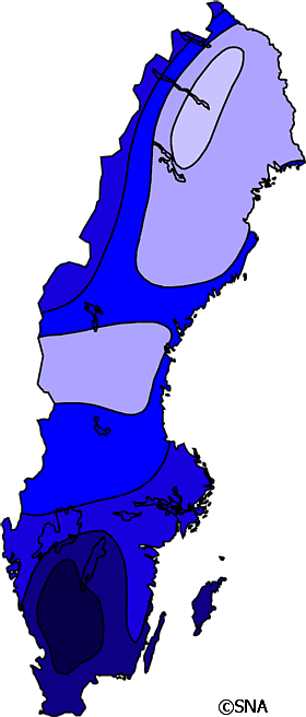 Karta ver Medelmolnighet januari