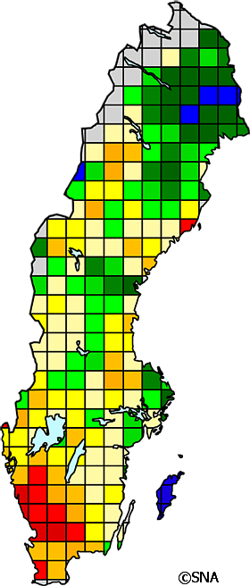 Karta ver pH i anrikningsskiktet, 1980-talet