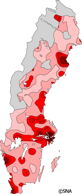 Karta ver Sysselsatta i fretagsserv.-89