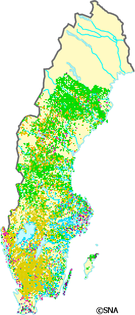 Karta �ver V�tmarkstyper