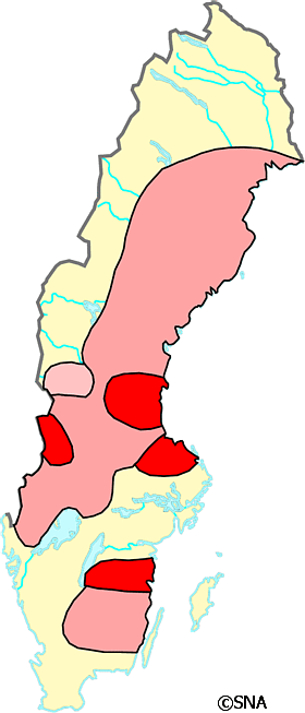 Karta �ver Vitryggig hackspett 1900-1962