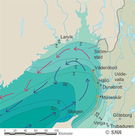 Karta �ver Ytsalthalt och str�mmar