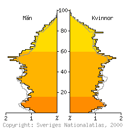 [Befolkningspyramid 1998 fr Sandviken kommun]